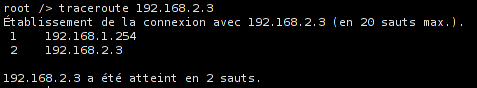 traceroute M1 -> M6